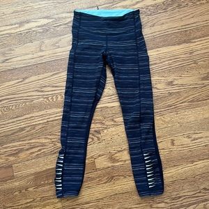 Lululemon striped side pocket leggings
